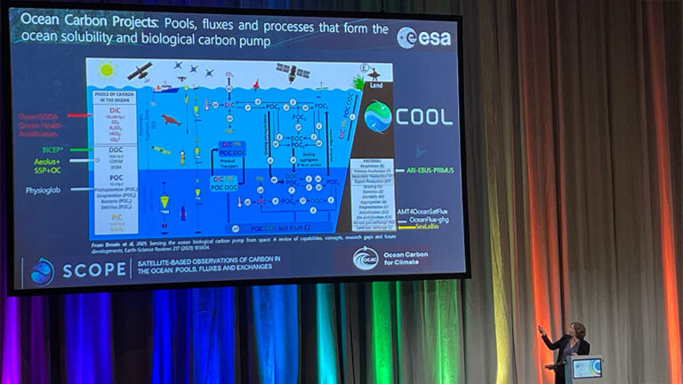Marie-Helene presenting at IOCS with COOL featured on the slide